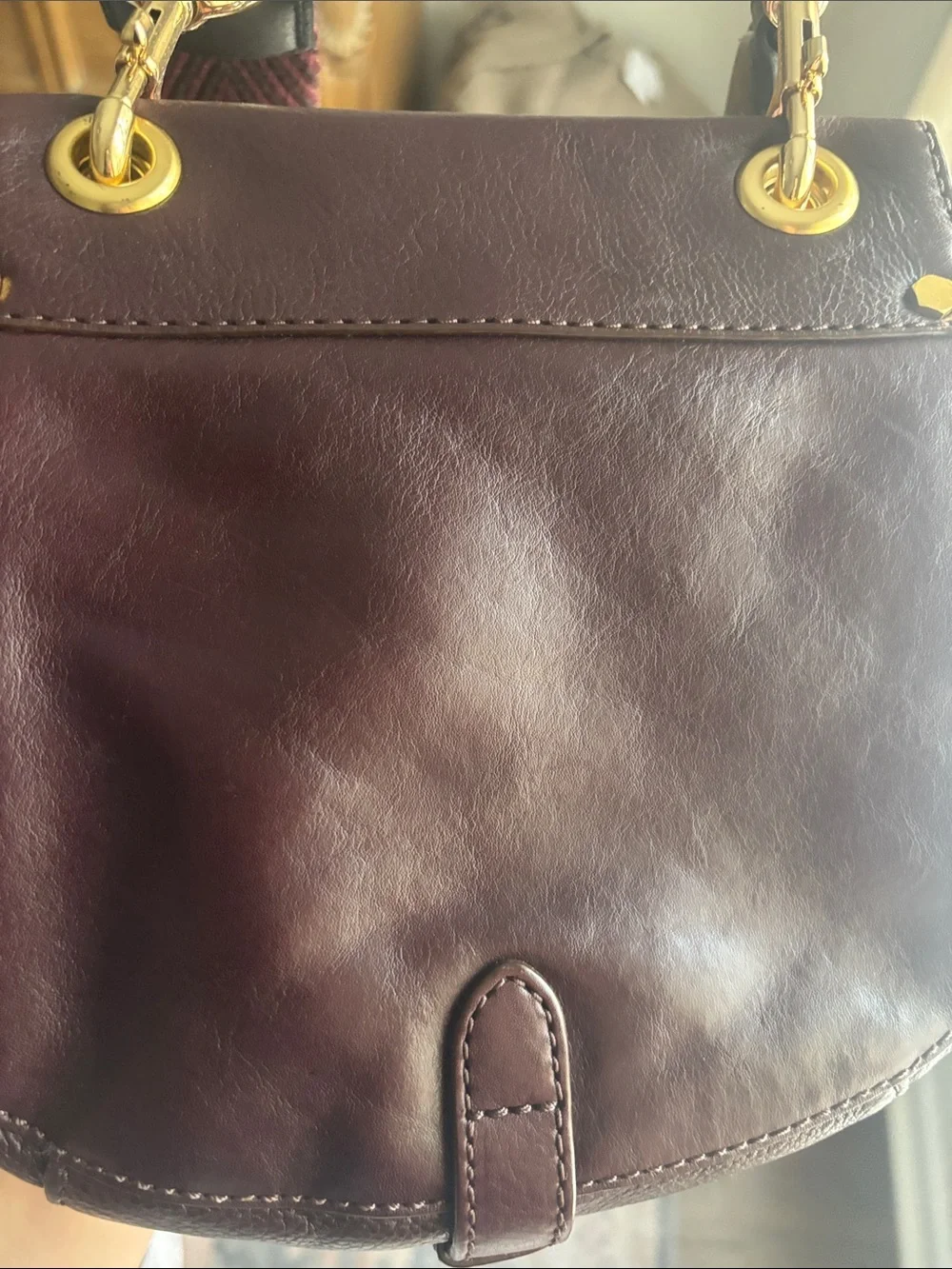 Marc by Marc Jacobs Burgundy Leather Crossbody with Woven Strap